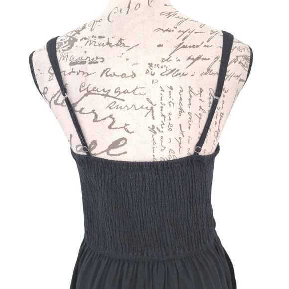 Abercrombie And Fitch black Linen Cotton blend Wide Leg Jumpsuit L - Picture 9 of 12